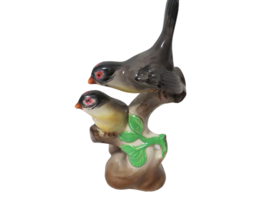 Vintage L&amp;M Porcelain Bird Figurine 2 Birds Made In Japan 8&quot;T - £7.74 GBP