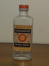 Dickinson&#39;s Witch Hazel 1933 Glass Bottle 4 FL Oz. Vintage Medicine EMPT... - $391.10 MXN