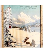 1940s Kelly&#39;s Liquor Store Lithograph Thermometer Schenectady NY USA Mad... - $95.96 CAD