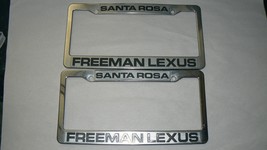 Pair of Santa Rosa Freeman Lexus License Plate Frame Dealership Plastic - $749.91 MXN