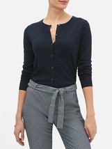 Banana Republic Cardigan NEW Navy Blue Washable Crew Cashmere Rayon SZ X... - £32.52 GBP