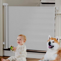 PRObebi Retractable Mesh Baby/Pets/Safety Gate 34&quot; Tall X 54&quot; Wide White... - $36.62