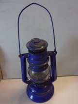 Meva 864 Railroad Kerosene Paraffin Lantern Czech Republic Lamp Blue VTG - £23.28 GBP