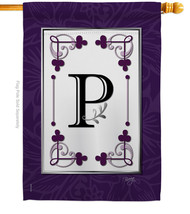 Classic P Initial House Flag Simply Beauty 28 X40 Double-Sided Banner - $36.97