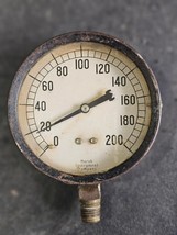 VTG MARSH INSTUMENT CO. 0-200 GAUGE PRESSURE 5&quot; STEAM PUNK ERA GAUGE USE... - $64.35