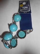 Brand new Halcraft Bead Gallery adjustable Bracelet turquoise color jewelry  - £6.08 GBP