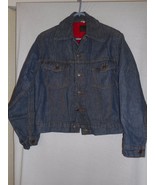 Vintage Size 36R Roebucks red quilted lining Blue Denim Jacket  - $2,794.83 MXN