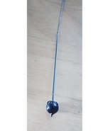 antique Victorian 7.5&quot; black mourning long hatpin pin with glass ball - €9,80 EUR