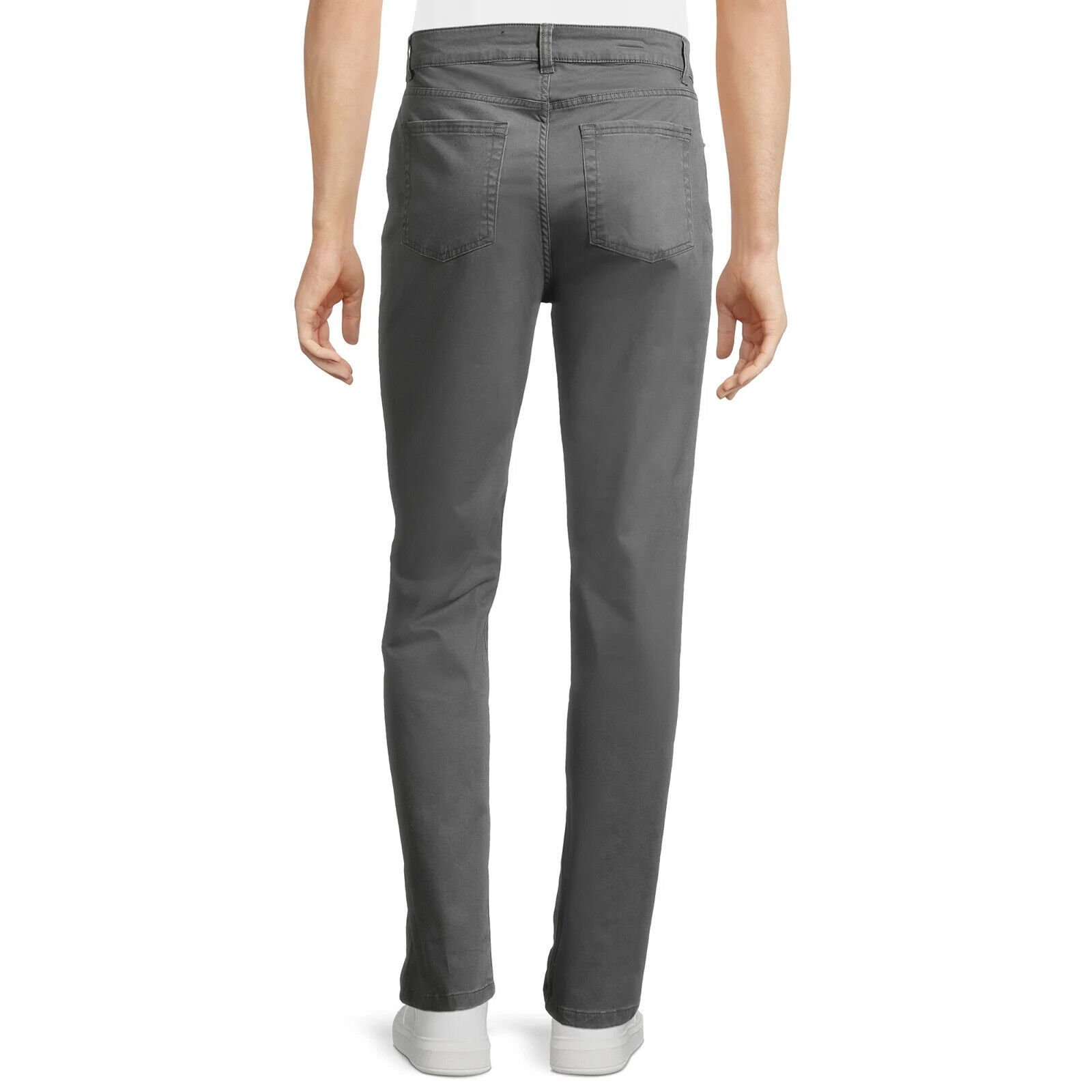 George Men’s Premium 5 Pocket Garment Washed Pants, Grey Size 38x32 Item image 5