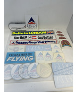 Lot of 25 Vintage Delta Airlines Bumper Window Stickers Aviation - $60.59 CAD