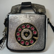Betsey Johnson Womens Multicolor Leather Adjustable Strap Phone Crossbod... - $85.00