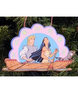 DISNEY POCAHONTAS CANOE SCENE WOODEN CHRISTMAS ORNAMENT - $181.59 MXN