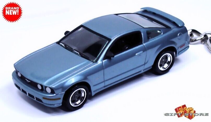 VERY RARE CUSTOM WINDVEIL BLUE FORD MUSTANG GT METAL KEYCHAIN GREAT GIFT
