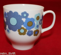 Vintage Melitta Germany Porcelain White Coffee Mug Cup Colorful Flowers ... - £19.05 GBP