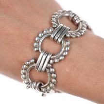 6.75&quot; Hector Aguilar Taxco Sterling silver Beaded circles bracelet - £811.47 GBP
