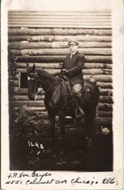 RPPC Chicago Frank Vongeyso on Horse 1911 - Neauswanger, Greeley CO Postcard U17 - $16.95