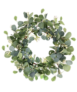 Eucalyptus Wreath Spring Wreaths for Front Door, 20 Inch Artificial Summ... - $45.49 CAD