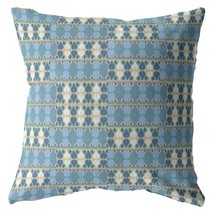 16&quot; Blue Cream Spades Indoor Outdoor Throw Pillow - £41.21 GBP