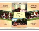Brown&#39;s Auto Court Motel Fredericksburg Virginia VA UNP Linen Postcard H24 - £3.06 GBP