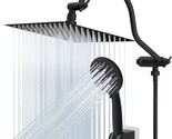 All Metal Shower Head, 10&quot; High Pressure Rainfall Shower, Matte Black - $94.93