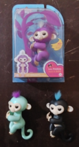 WowWee Fingerlings Series 1 Interactive Baby Monkeys Mia NIB + Finn &amp; Zoe Used - £26.74 GBP