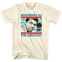 Muhammad Ali The Greatest Young Portrait Men&#39;s T Shirt Stars Boxing Legend Ivory - $28.50+