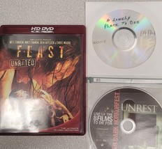 Horror DVD Movie Triple Play: Feast Unrated, Unrest, Lonely Place to Die - £10.36 GBP