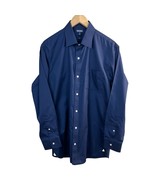 Bonobos Shirt 16/34 Mens Navy Blue Slim Fit Button Up Long Sleeve Wrinkl... - £27.32 GBP