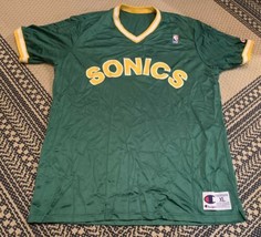 Rare Vintage Seattle Supersonics Champion Practice Jersey Size Xl - $118.79