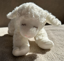 Baby Gund White Winky Sheep Lamb Plush Rattle 8&quot; Soft Stuffed Animal Toy - £7.79 GBP