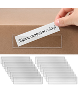 Label Holders Adhesive Shelf Tag 1.2 X 4.3 Inch Clear Shelf Tag Index Ca... - $17.37