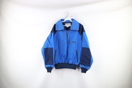 Vintage 90s Streetwear Mens Medium Waterproof Half Zip Pullover Jacket Blue USA - £47.03 GBP
