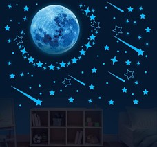 Glow In The Dark Stars For Ceiling Glow In The Dark Stars &amp; Moon Wall Decals NEW - £14.97 GBP