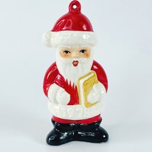 GOEBEL Christmas Annual Ornament 1978 Santa Claus Red Hat Holding Brown ... - £6.70 GBP