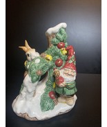 Christmas Centerpiece Candle Holder Rabbit And Gnome/Elf Fitz And Floyd ... - $17.79