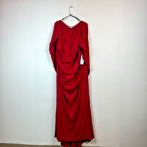 Betsy &amp; Adam Womens Plus 18W Red Sheeth Draped Cape Back Long Dress NWT CT57 - £113.58 GBP