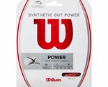 Wilson Synthetic Gut Power 16 Tennis String - Set, Red - £11.04 GBP