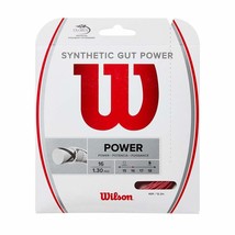 Wilson Synthetic Gut Power 16 Tennis String - Set, Red - £10.87 GBP