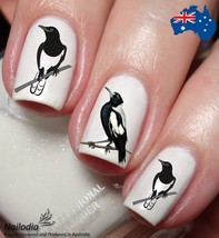 Magpie Crow Lovers Nail Art Decal Sticker Water Transfer Slider - £3.66 GBP