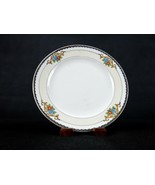 Meito China Salad Plate, 7.5&quot;, Hand Painted Floral, Pale Yellow Band, Japan - $17.35 CAD