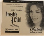 Invisible Child Tv Movie Print Ad Vintage Rita Wilson TPA2 - $5.93
