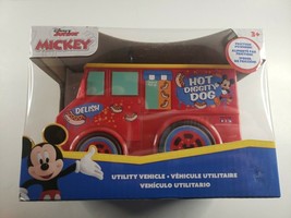 Disney &quot;Mickey and Goofy&quot; Hot Diggity Dog Hot Dog Truck Utility Vehicle Red - £10.03 GBP