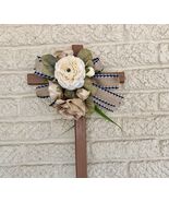 Cemetery flowers, Grave decoration, Memorial roses, cross memorial 24” - $31.00
