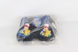 NOS Vintage 90s Pokemon Ash Ketchum House Slippers Shoes Black Youth XL ... - $98.95