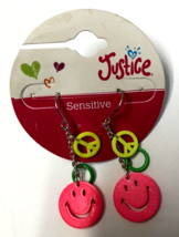 Preppy Earrings for Teen ~ Girls ~ Women Smiley Face Peace Sign Charms - $4.49