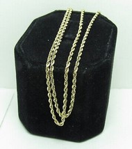 14K 585 Solid Yellow Gold 18&quot; Rope Chain 2mm Necklace 5.8g Italy IL1 - £373.64 GBP