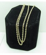 14K 585 Solid Yellow Gold 18&quot; Rope Chain 2mm Necklace 5.8g Italy IL1 - $9,043.76 MXN