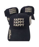 Duck Dynasty Hat Cap Strap Back Black Embroidered Happy Happy Adjustable... - $24.99