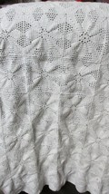 &quot;&quot;WHITE, HAND CROCHETED, TABLE RUNNER - CENTER PIECE&quot;&quot; - 42 X 28 - $8.89
