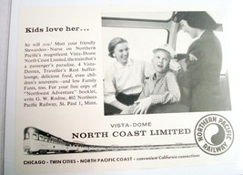 1958 Railroad Ad Northern Pacific Railway North Coast Limited Vista-Dome - $7.99